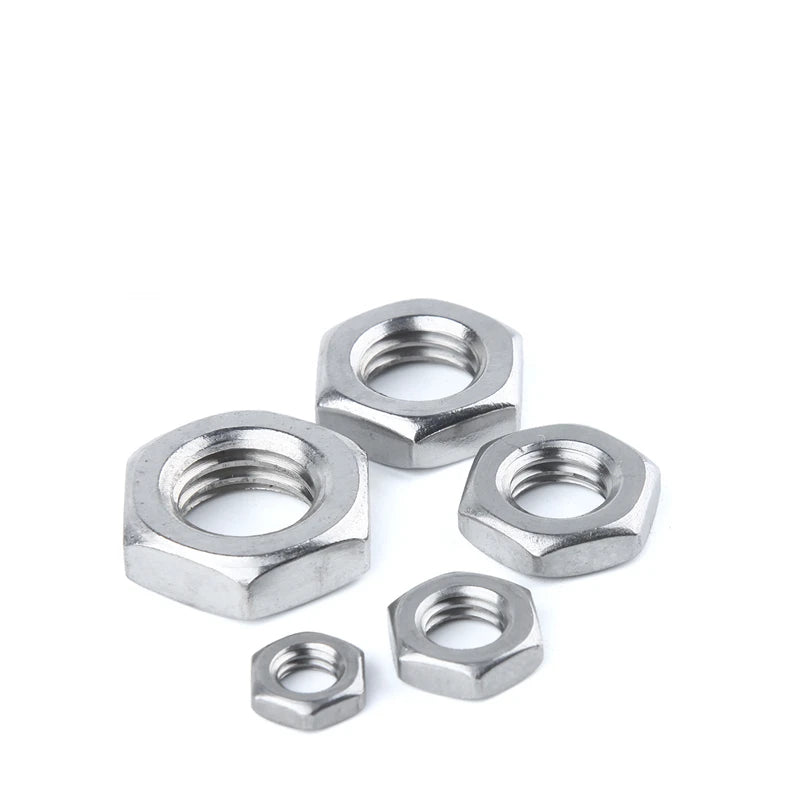 DIN936 Stainless Steel Regular Flat Hex Hexagon Thin Jam Nut