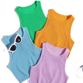 Bodybuilding Cami Fitness Stringer Gym Shirts Ribbed Ladies Crop Women's Breathable tank Tops