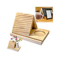 Wooden Triangle Book Holder Bedside Book Holder Bed Cup Holder Wooden Book Rest