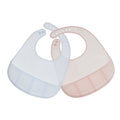 High Quality Eco-Friendly Durable Food Grade Silicone Baby Bib Waterproof Soft Button Closure Custom Color Logo OEM/ODM Service