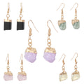Healing Stones Dangle Earrings 18k Natural Stone Tourmaline Earrings Meditation Healing Drop Gemstone Earrings Gift for Women