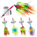 WEIHE 13g 4Colors Artificial Metal Spinner Bait With Skirt Saltwater Freshwater Fishing Lure