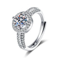 Luxury Sparkling Drop-Shaped Zircon Diamond Wedding Ring for Bridal Platinum Plated Open Adjustable Ring Wedding Band