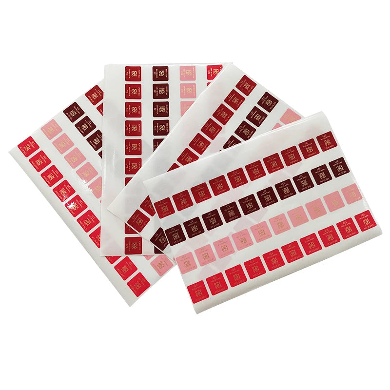 Wholesale Adhesive PP Synthetic Paper Cosmetic Product Sticker Sheet Makeup Lipstick Stickers Label for Packaging