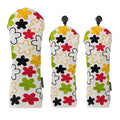 Custom Hot-selling Knitting Embroidery logo Durable PU Leather Golf Driver Club Covers Head Covers
