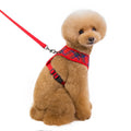 Hot Sale Checked Fabric Length Adjustable Pet Harness Leash Set Dog Leash Pets Pet Lead