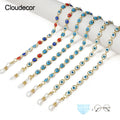 Glasses Chain Evil Mask Necklace Strap Sunglasses Chain Masking Chain Lanyard Blue Eye Glasses Necklace Accessories