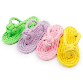 Factory Wholesale Christmas Bite-resistant Candy Color Cotton Rope slippers Dog Toy