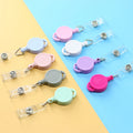 Cheap Mini Retractable Colorful Badge Holder ID Badge Reel Clip on Card Holders for Business Gift