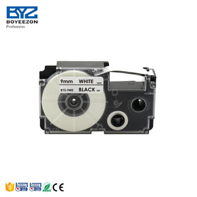 Black on White BYZ 9WE XR-9WE Compatible for CASIO KL-60L/100/120/130/170PLUS/180/E300/780/820/7400/8700/8800