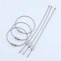 Custom Stainless Steel String Wire Key Chain Ring Cable Luggage Tags Loops
