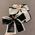 Ins Simple Bow Ribbon Hair Scrunchies Women Large Elastic Hair Ties Women Fashion Ponytail Hair Accessories for Girls