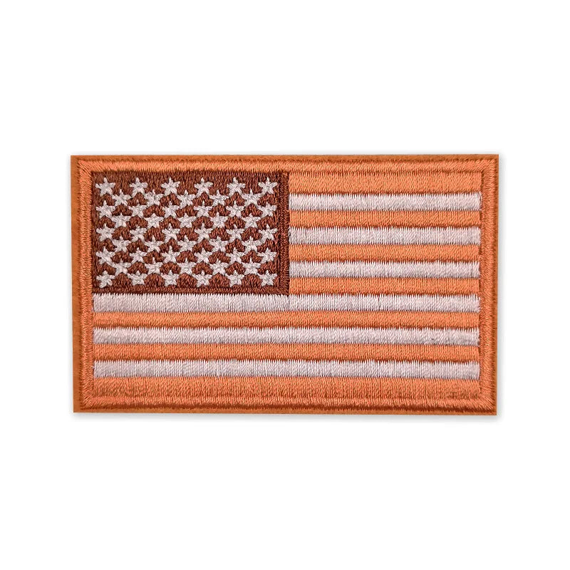 American Flag Embroidered Patch Country USA National Emblem Iron Patch Backpack with Hook and Loop Fabric Material National Flag