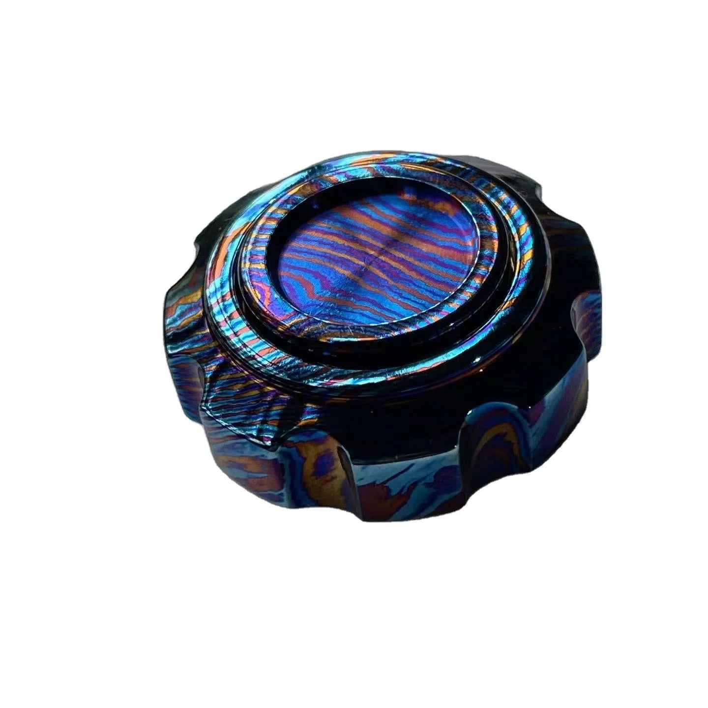 EDC Gear Timascus Mokuti Titanium Alloy Fidget Spinner Hand Toy with Wire EDM & Broaching for New Year Gift