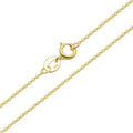 0.95mm Flat O Link Fine Jewelry Real 10K Yellow Gold Chain Flat Cable Gold Necklace Chain Solid Gold Jewelry