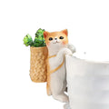 Hot Selling Creative Cat Pendant Flower Pot Climbing Fish Tank Decoration Gardening Potted Plant Garden Outdoor Fence Decoration