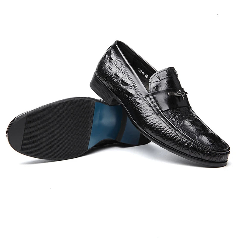 Wholesale Office Shoes Men Embossed alligator Luxury Shoes Loafers for Men Pattern Branded Party Men Dress Shoes & Oxfords
