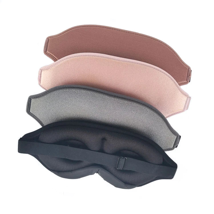 100% Blackout Cotton Knit Elastic 3D Eye Mask Sleep-Cover for Men & Women Soft Lightweight with Nose Baffle & Contour Blindfold