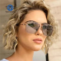 Teenyoun Modern Man Fashion Polygonal Trimmed Metal Gold Plated Square Men Male Female Shades Gafas De Sol
