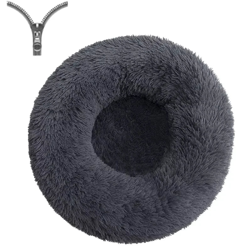 40cm Long Plush Cat Beds Cat Mat Round Soft Bed for Dogs Pet Cushion Cat Bed Sleeping Sofa Mats Pet Manufacturer Drop Shipping
