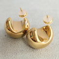 Wholesale JINJU Luxury 18K Gold Plated Brass/Copper Fine Fashion Ladies Western Earrings with Custom Logo