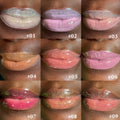 Custom Logo Liquid Lip Gloss Jojoba Oil Private Label Shiny Shimmer Vegan Lip Gloss Sunscreen Plumping Moisturizer Nourishing