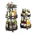Factory Wholesale Can Rotating Kitchen Condiments Storage Holders & Racks Multi-functional Round square Kitchen Storage Rack