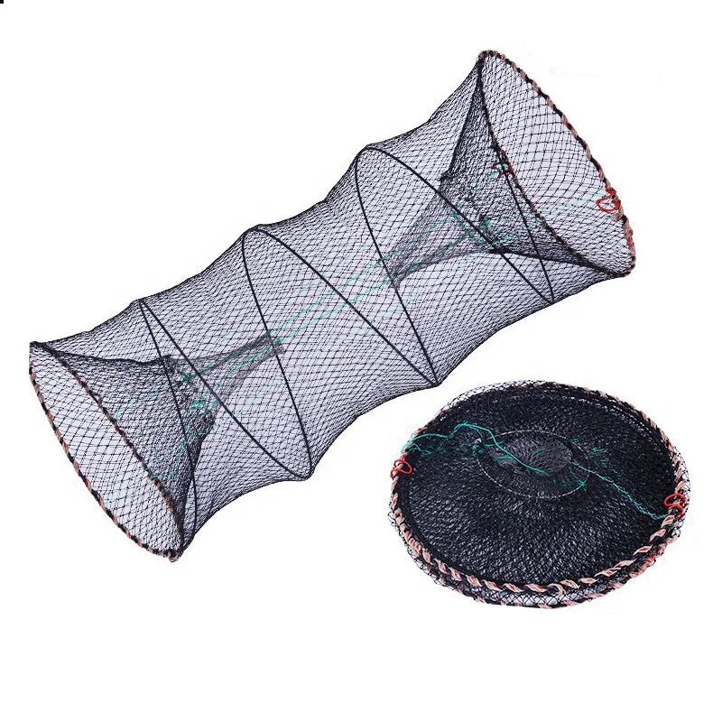 Newbility Fishing Net Shrimp Cage Nylon Foldable Crab Fish Trap Cast Net Dia 25cm 30cm 33cm 40cm 45cm 50cm 60cm  Fishing Net
