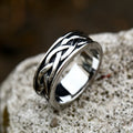 SS8-878R Steel Soldier Retro Vintage Jewelry  Viking Knot Bands Ring Biker Ring Stainless Steel Braided Classic Rings Mens
