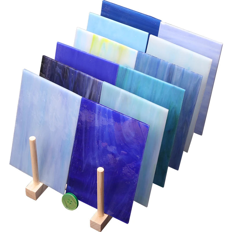 10x15cm 3mm Thickness Traditional Classic Opal Stained Glass Sheet Water Resistant Variety Colors Tiffany Glass Mosaic DIY Art