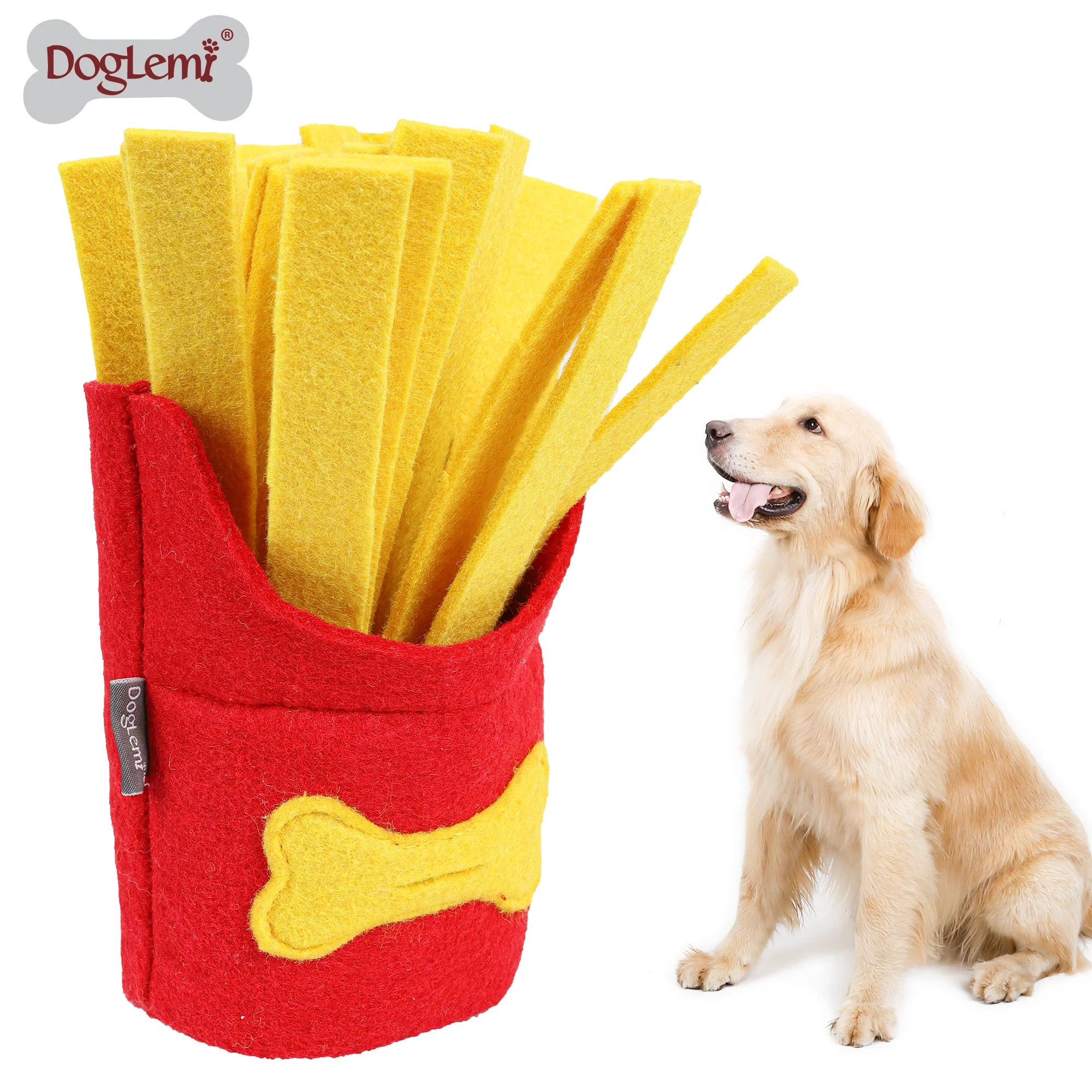 French Fries Design Eco-Friendly Dog Toy Box for Aggressive Chewers