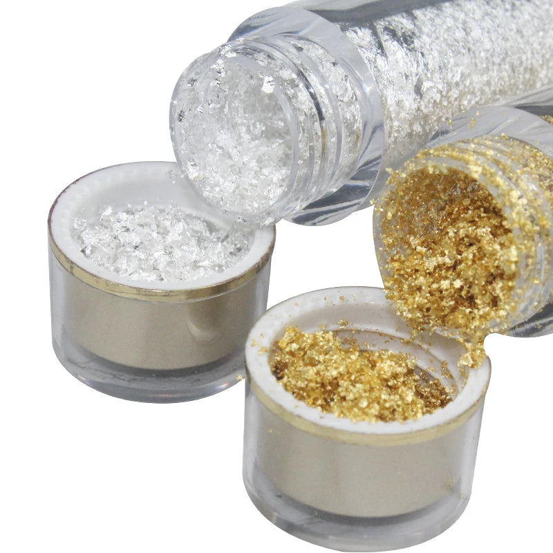 Edible Grade Genuine Gold Leaf  Flakes 1g 24K Gold Decorative Dishes Chef Art for Cake Decorating Chocolate
