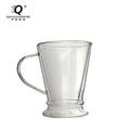 325ml Creative Glass Double-layer Mug with Handle Transparent Juice Cup Large Bottom Thickened Coffee Cups Home Office
