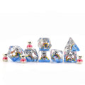 Custom Blue 16mm Resin Polyhedron RPG D&D Pattern Rainbow & Care Bear Dice Set for Dungeons and Dragons DnD Dnd