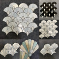 Ceramic Glass Mosaic Hexagon Wall Tile Backsplash Kitchen Stone Graphic Design Solution for Interior Bathroom Umbrella Metal