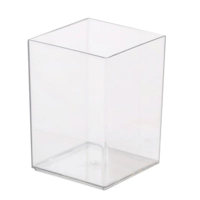 Clear Acrylic Pencil Pen Holder Cup Makeup Brush Holder Pencil Holder for Desk Stationery Organizer School Office Accessories