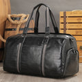 Genuine Leather Men Travel Duffel Gym Bag Crocodile Pattern Leather Shoulder Travel Bag With Shoes Compartment Luggage Bag