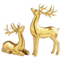 2023 Factory Direct Sales Golden Deer Animal Resin Crafts Ornaments Light Luxury Resin Deer Statue Animal for Home