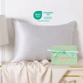 Silk Pillow Cases Standard King Queen Size Pure Natural Sleeping 100% Mulberry Silk Zipper Pillowcase Logo
