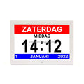 High Quality 12-Inch Digital Day Clock Large Letters Design Desk Clock Dutch User Manual Dementia Alarm Features Electronic