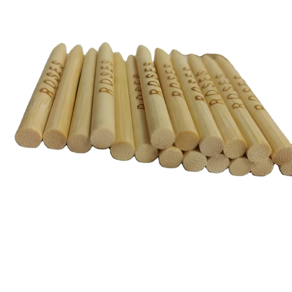 Chunky Blunt Bamboo Filler Skewers for Kitchen Use-Pre-Rolled Cone Packing Sticks with 5.0-9.0mm Diameter Herbs