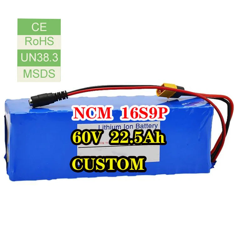 Pack 18650 Super Powerful Electric Bicycle Battery 60v 22.5ah Price Lithium Ion Electric Bicycle Battery Pack