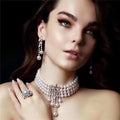 HIBRIDE Luxury Fashion Necklace Nigeria Women's Collar Bead Bridal Wedding Dress Accessories Beaded Jewelry Bijoux Femme N-797