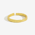 Korean Design 2.3mm S925 Sterling Silver Irregular Hammered Open Adjustable Thin Rings for Women