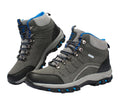 IRONDONEKY Couple Rubber Mesh Sneakers Leather Outdoor Hiking Shoes