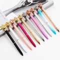 New Luxury Promotion Gift Crystal Diamond Pen Metal Twist Crown Pen with Custom logo