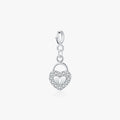 925 Sterling Silver Fine Jewelry Accessories Romantic Keyhole Hearts DIY Pendant Charm for Bracelet Necklace for Women