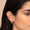 New Trendy Earring 18K Gold Plated  Arc Hoop Earrings for Women Stainless Steel Earrings Wholesale