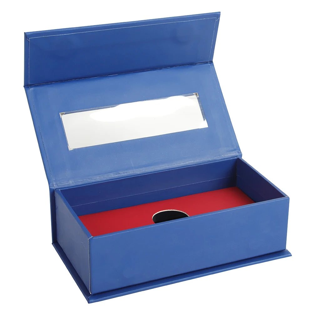 Personalized Magnetic Close Clear Packaging Cloth Women Dresses Casual Blue Paper Boxes Inserts Matt Lamination Rectangle Shape