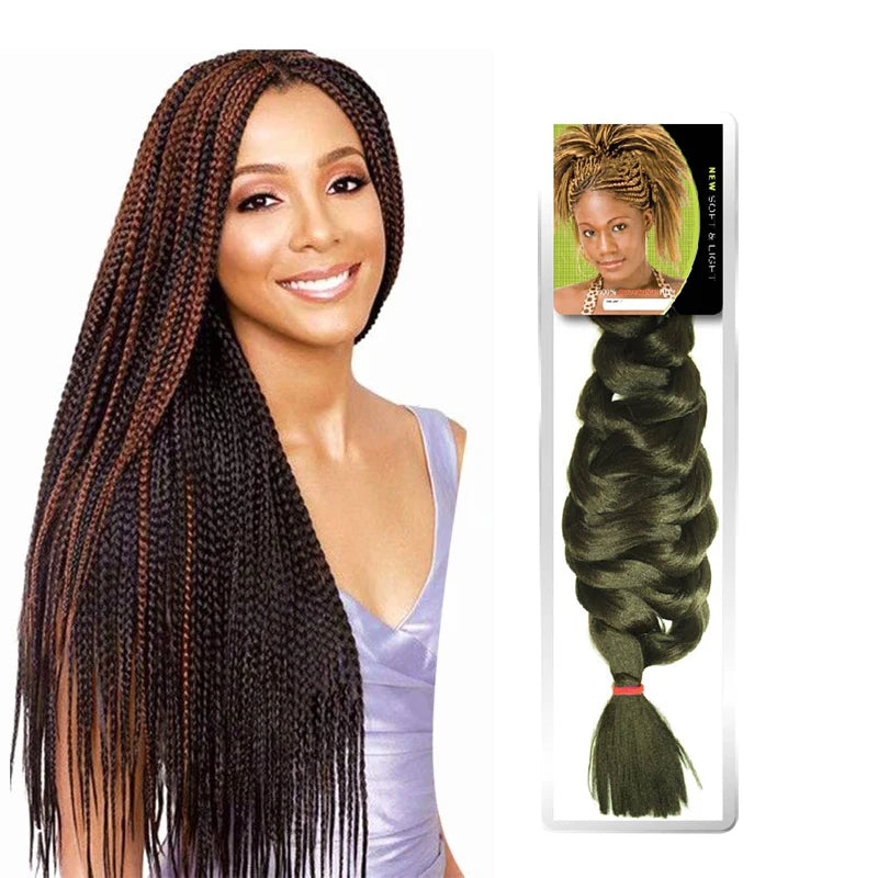 Factory delivery 165g Braid Long 82inch jumbo braid hair extensions soft light for Box Braids Pure Color Synthetic Fiber